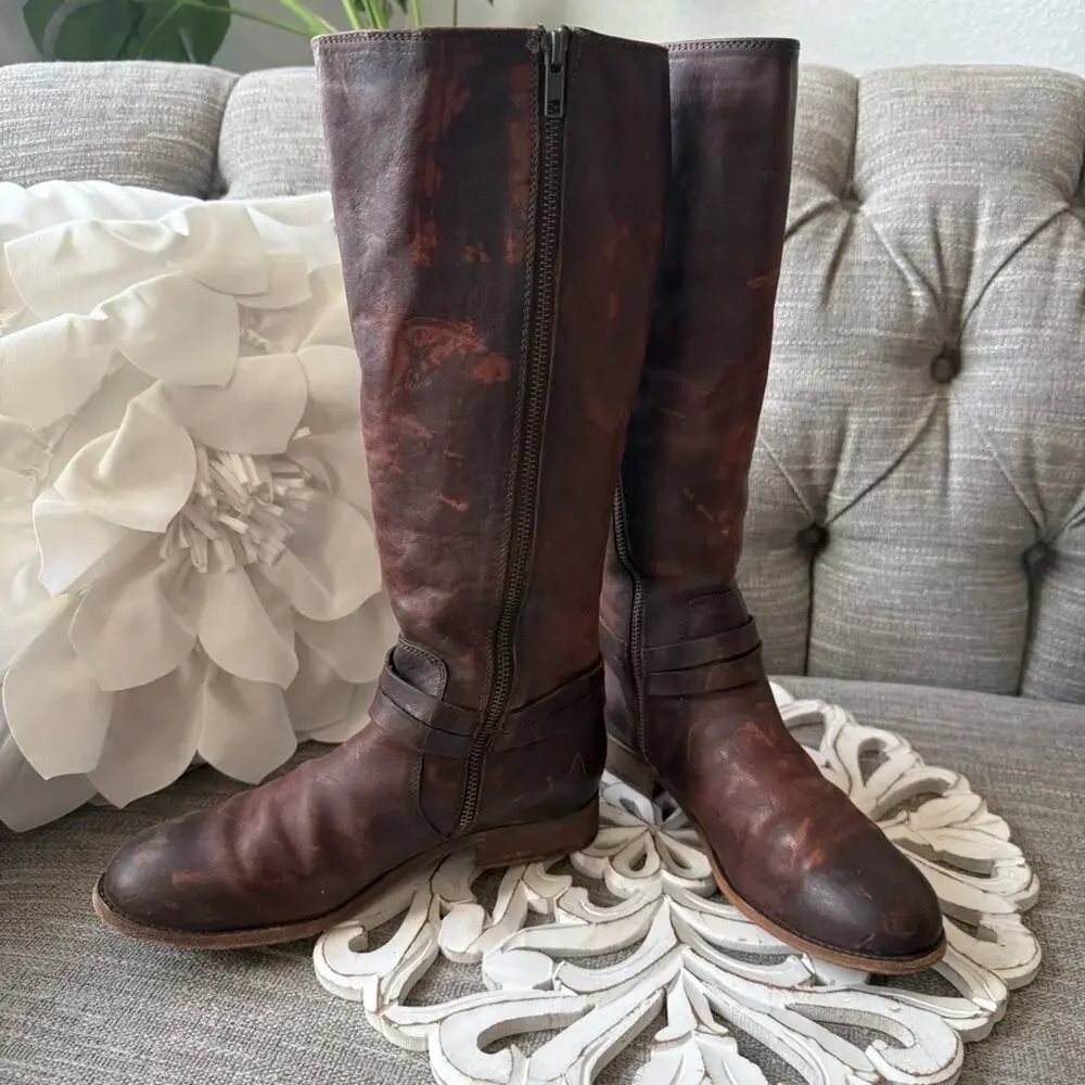Frye Brown Leather Tall Boots Women’s 7.5